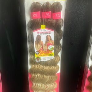 3x Fresh Gala Wave 30" Hair Extensions - Brown and Blonde